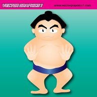 Japanese Sumo Wrestler Graphic