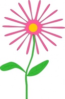 Jenni Whimsical Pink Flower clip art Thumbnail