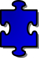 Jigsaw Blue Puzzle Piece clip art