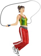 Jump rope sport vector 1