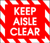 Keep Aisle Clear Vector Sign Thumbnail