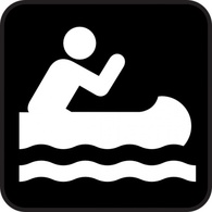 Kyaking Map Sign clip art