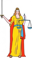 Lady Blind Justice clip art Thumbnail