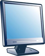 LCD Monitor Vector