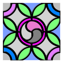 Leaded Glass Triskell color Thumbnail