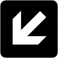 Left Map Symbol Arrow Down Signs Symbols Aiga Mapsym