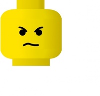 Lego Smiley Angry clip art Thumbnail