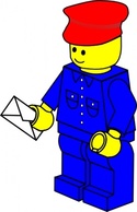 Lego Town Postman clip art Thumbnail