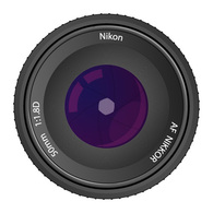 Lens Vector Nikon AF NIKKOR 50mm f/1.8D Thumbnail