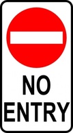 Leomarc Sign No Entry clip art Thumbnail