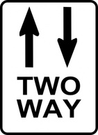 Leomarc Sign Two Way clip art