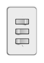 Light switch, 3 switches (one off)