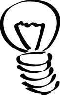Lightbulb Sketch clip art