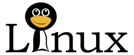 Linux text with funny tux face Thumbnail