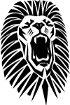 Lion Roaring Head Vector