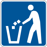 Litter Bin Vector Road Sign Thumbnail