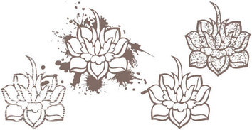 Lotus flowers free vector