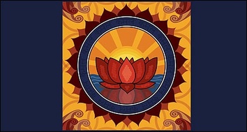 Lotus logo theme vector material