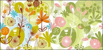 Lovely flowers and plant vector