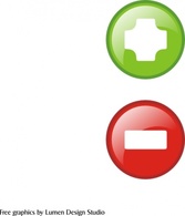 Lumen Red Green Glass Icons Button Buttons Desi Minus Plus Cancel Des Yessubmit Thumbnail