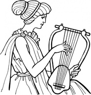 Lyre Musical Instrument clip art Thumbnail