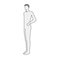 Male body silhouette - side Thumbnail
