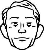 Man Face clip art