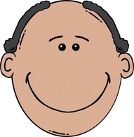 Man Face World Label clip art