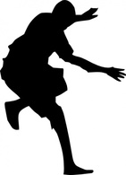 Man Jumping Silhouette clip art