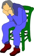 Man Sitting On A Chair clip art