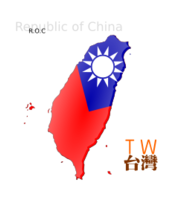 Map-based flag of Taiwan Thumbnail