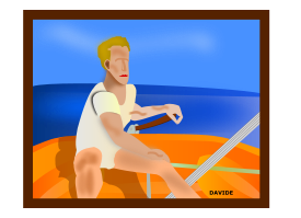 marinaio in barca a vela in Toscana Thumbnail