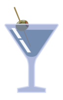 Martini with olive