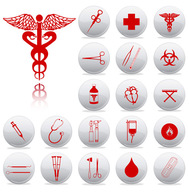 Medical equipment icon set Thumbnail