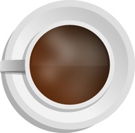 Mokush Realistic Coffee Cup Top View clip art Thumbnail