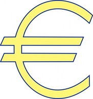 Monetary Euro Symbol clip art Thumbnail