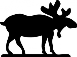 Moose Sihouette clip art Thumbnail