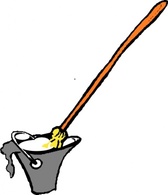 Mop And Bucket clip art