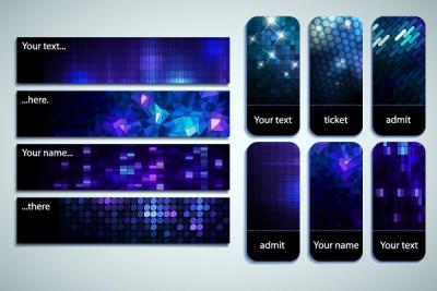 Mosaic Background Vector Banners Thumbnail