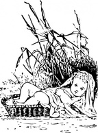 Moses In The Bulrushes clip art Thumbnail