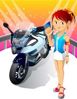 Motorcycle girl 2 Thumbnail