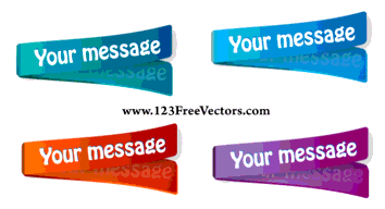 Multi Colored Stickers Vector Thumbnail