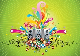 Music Speakers Vector Thumbnail