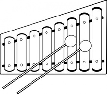 Music Xylophone Colouring Equipment Instrument Thumbnail