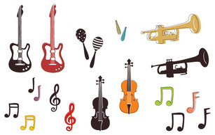 Musical instruments and notes Thumbnail
