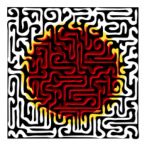 Muster 52b - Maze with sun Thumbnail