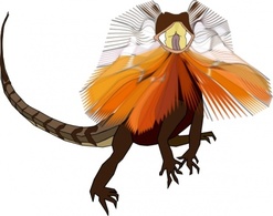 Necked Lizard Dragon clip art