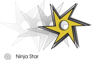 Ninjastar clip art Thumbnail