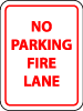 No Parking Fire Lane