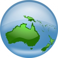 Oceania Globe clip art Thumbnail